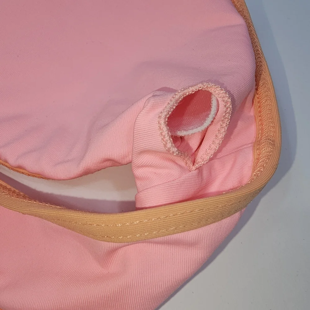 NWOT L*Space Pamela Bikini Swim Top Size S Pink Racerback Removable Cups